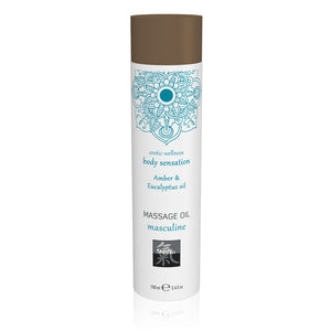 SHIATSU Massage Oil - Masculine - Amber & Eucalyptus Oil Scented - 100 ml
