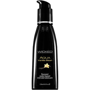 Wicked Aqua Vanilla Bean - Vanilla Bean Flavoured Water Based Lubricant - 120 ml (4 oz) Bottle