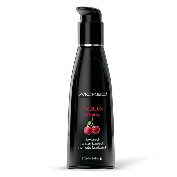 Wicked Aqua Cherry - Cherry Flavoured Water Based Lubricant - 120 ml Bottle