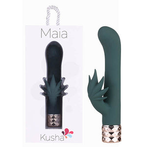 Maia Kusha - 420 Green 15.2 cm USB Rechargeable Rabbit Vibrator