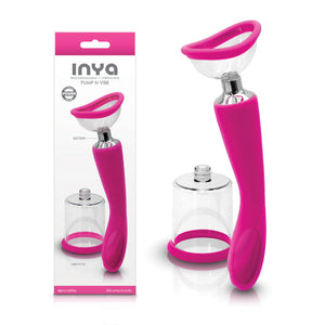 Inya Pump and Vibe - Pink USB Rechargeable 2-in-1 Pump and Vibrator