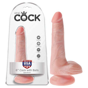 King Cock 6'' Cock with Balls - Flesh 15.2 cm Dong
