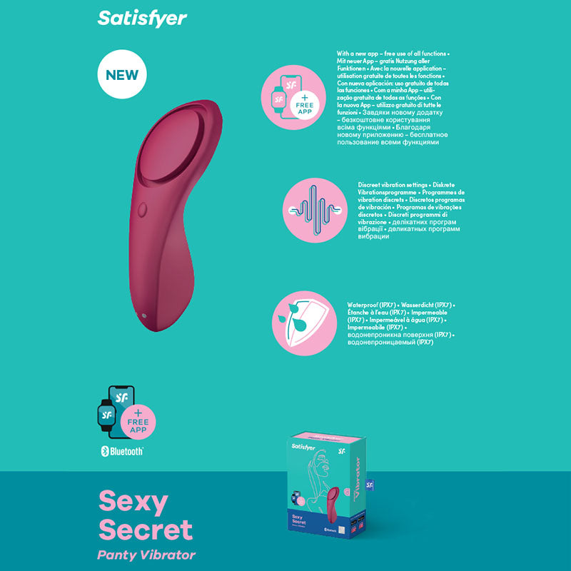 Satisfyer Sexy Secret - App Controlled USB-Rechargeable Panty Vibrator –  nautipartiesnz